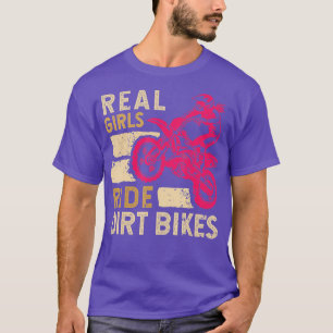Funny Girl Dirt Bike Art For Women Sport Motor Bik T-Shirt