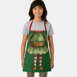 Funny Girl Elf Body Christmas Gift Apron