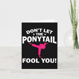 Funny Girl Karate Design Kids Women Kickboxing Bla Card