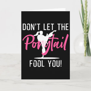 Funny Girl Karate Design Kids Women Kickboxing Bla Card
