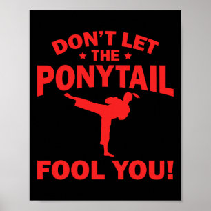 Funny Girl Karate Design Kids Women Kickboxing Bla Poster