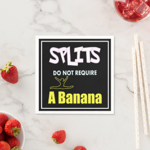 Funny Girls Gymnastics Splits Ice Cream Quote Napkin