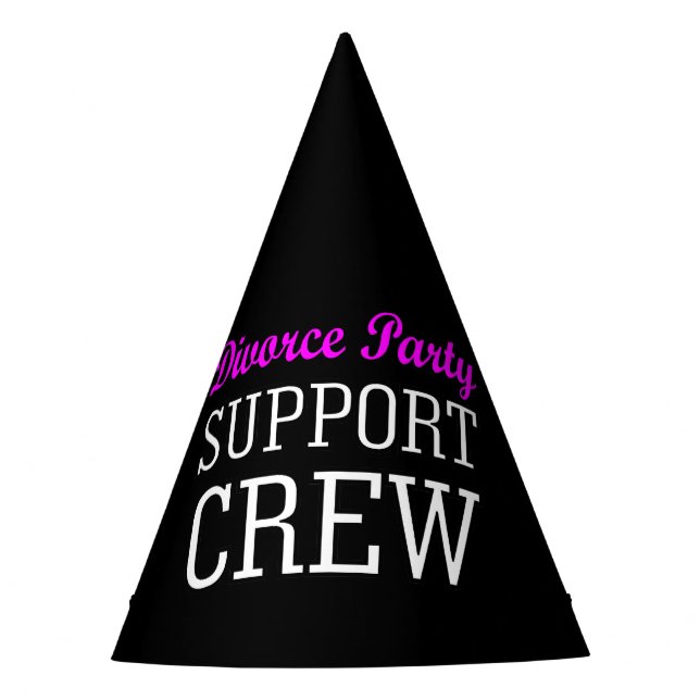 Funny Girls Night Out support crew Divorce Party Hat (Front)