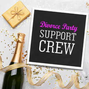 Funny Girls Night Out support crew Divorce Party Napkin