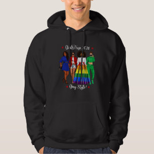 Funny Girls Trip LGBTQ Vacation Gay Black Woman He Hoodie