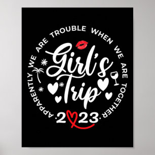 Funny Girls Trip Matching Vacation Weekend Girls P Poster