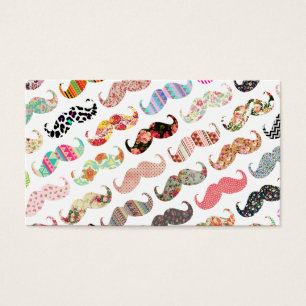 Funny Girly Colourful Patterns Moustaches