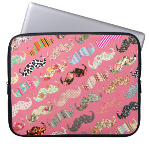 Funny Girly Colourful Pink Aztec Patterns Laptop Sleeve
