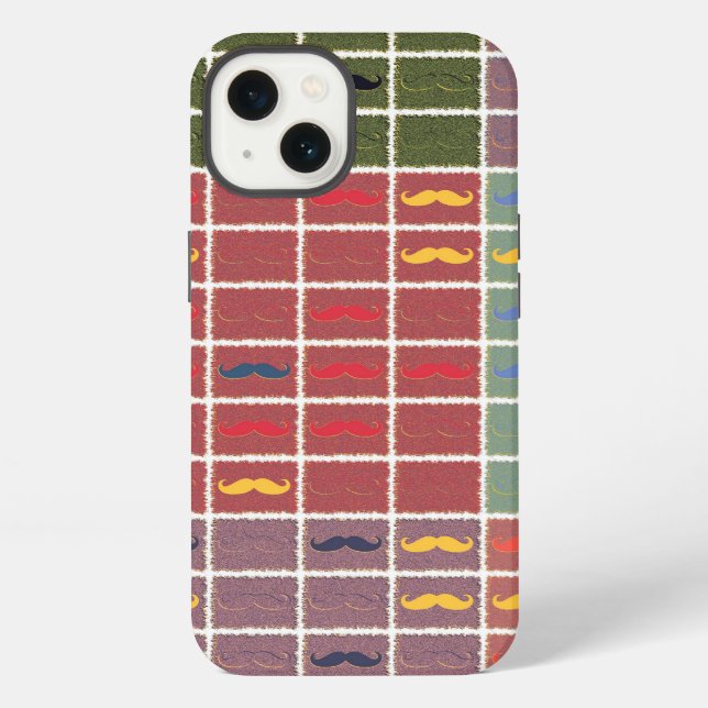 Funny Girly Moustache 2 iPhone Case (Back)