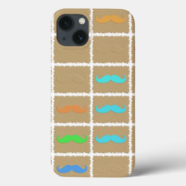 Funny Girly Moustache 3 Case-Mate iPhone Case (Back)