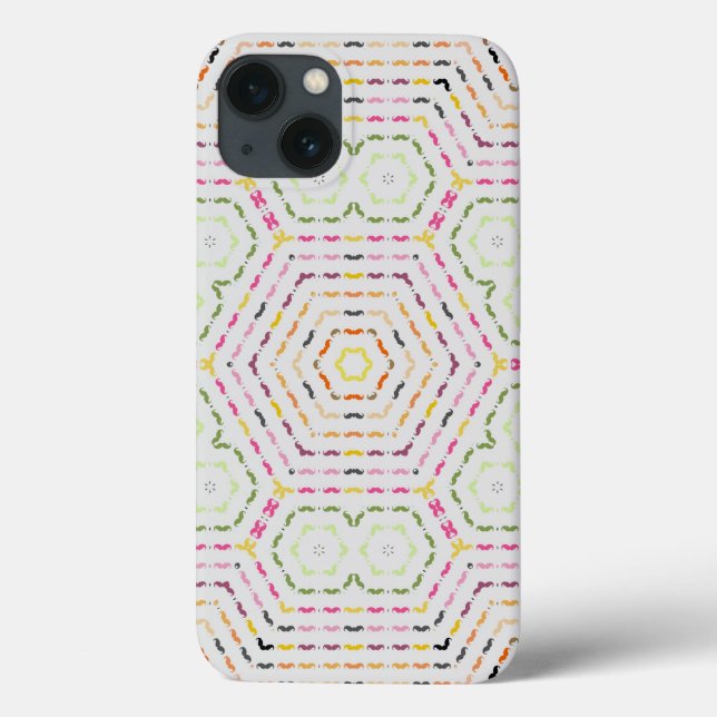 Funny Girly Moustache Case-Mate iPhone Case (Back)
