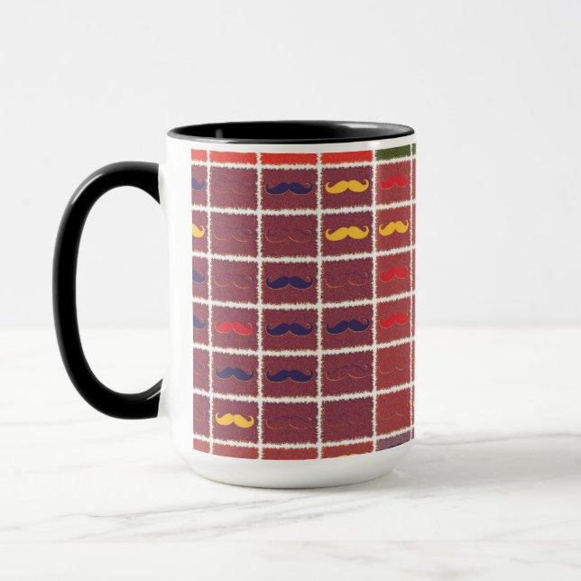 Funny Girly Moustache Mug (Left)
