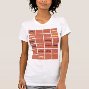 Funny Girly Moustaches T-Shirt