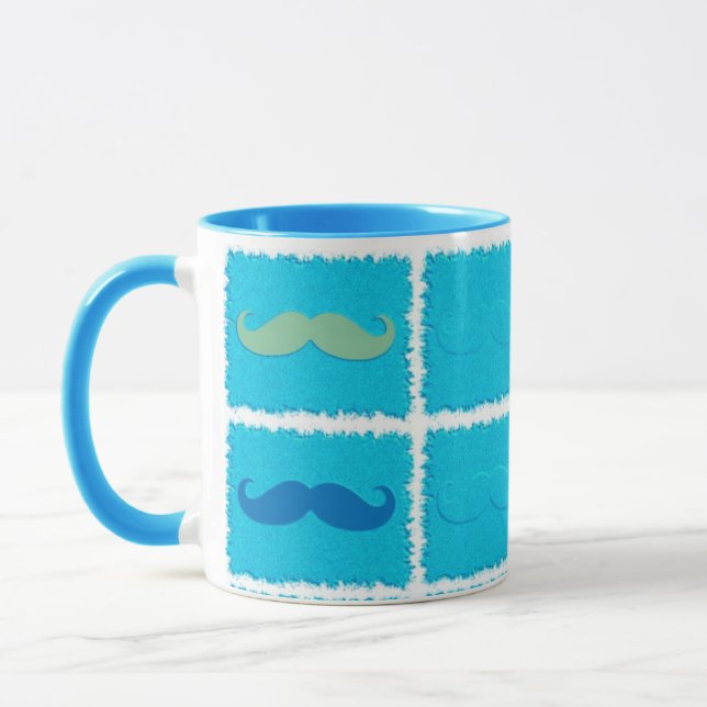 Funny Girly Mustache 5 Mug (Left)