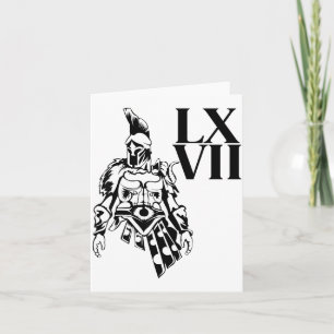 Funny Gladiator 67 Meme Roman Numerals Lxvii Viral Card