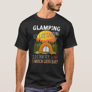 Funny Glamping Definition Glamper Camping Campers  T-Shirt