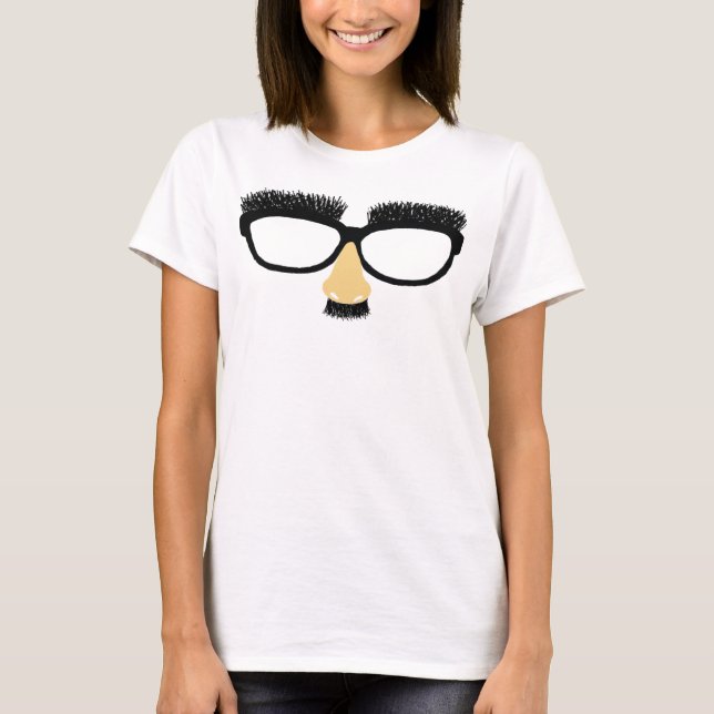 Funny glasses with moustache and nose T-Shirt (Front)