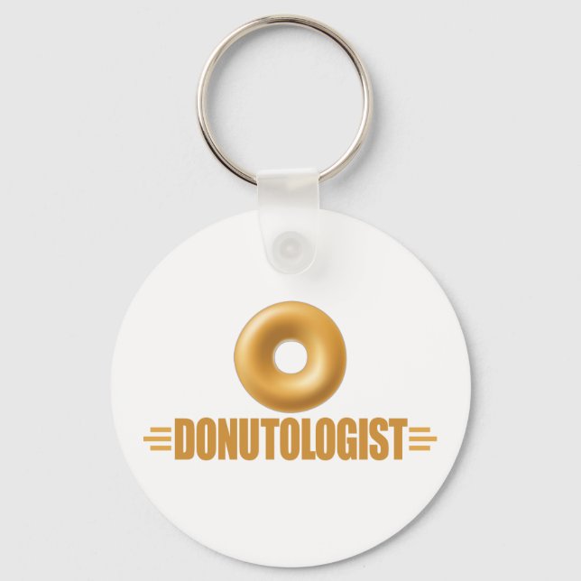 Funny Glazed Doughnut Lover Keychain (Front)