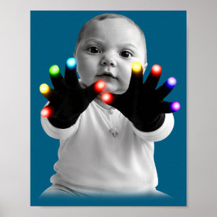 Funny Gloving Baby Meme Niche Design New Parents M Poster