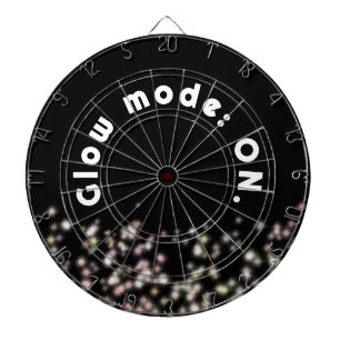 Funny glow glitter inspirational black abstract  dartboard