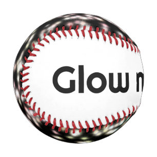 “Funny glow mode white black glitter inspirational Baseball