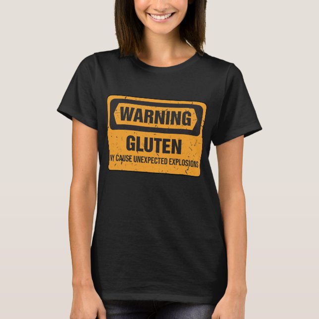 Funny Gluten Explosions Costume Gluten Free Mom  T-Shirt (Front)
