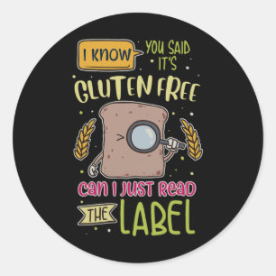 Funny Gluten Free Lifestyle Celiac Disease Classic Round Sticker