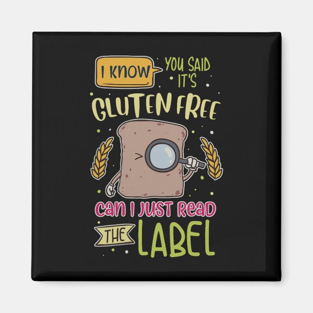 Funny Gluten Free Lifestyle Celiac Disease Magnet (Front)