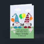 Funny Gnome Birthday Card<br><div class="desc">Funny gnome birthday card that is customizable with your personalized message.</div>