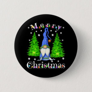 Funny Gnome Christmas Garden Gnome Merry 2 Inch Round Button