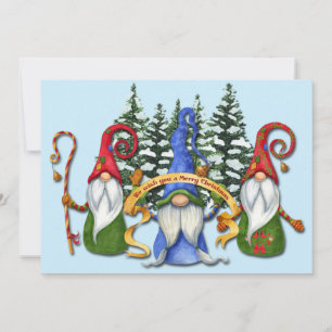 Funny Gnome Christmas Wishes Holiday Card