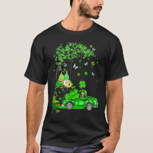 Funny Gnome Green Truck Happy St Patrick S Day T-Shirt