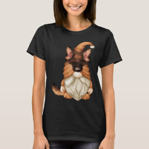 Funny Gnome In German Shepherd Costume For Men Dog T-Shirt