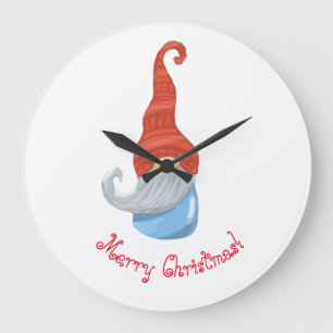 Funny gnome  large clock