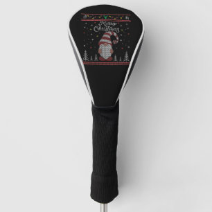 Funny Gnome Merry Christmas Golf Head Cover