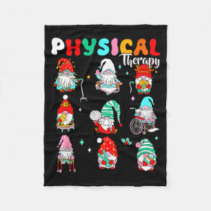 Funny Gnome Physical Therapy Pt Physical Therast C Fleece Blanket