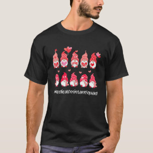 Funny Gnome With Hearts Medical Assistant Squad T-Shirt