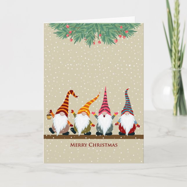 Funny Gnomes Christmas Card (Front)