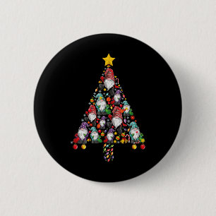 Funny Gnomes Christmas Tree Gnomies Family Xmas Me 2 Inch Round Button