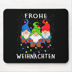 Funny Gnomes Merry Christmas Frohe Weihnachten  Mouse Pad
