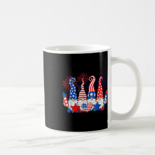 Funny Gnomes Patriotic American Flag Cute Gnomes 4 Coffee Mug