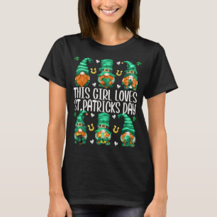 Funny Gnomes This Girl Loves St. Patricks Day T-Shirt