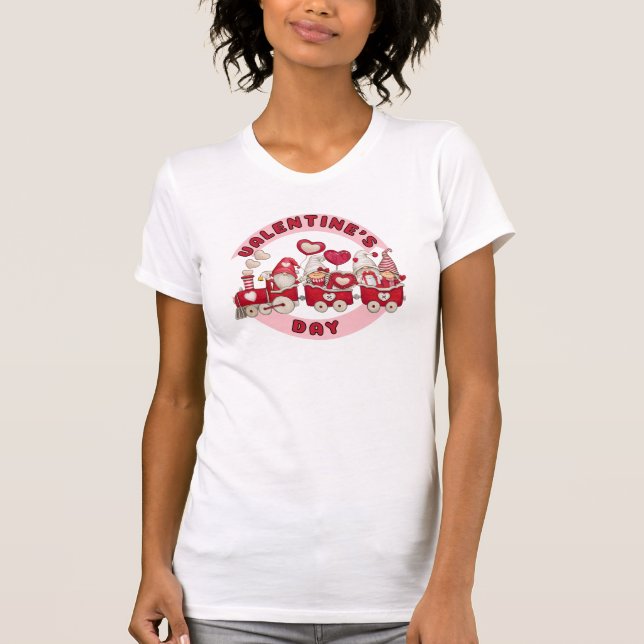 Funny Gnomes Valentine's Day  T-Shirt (Front)