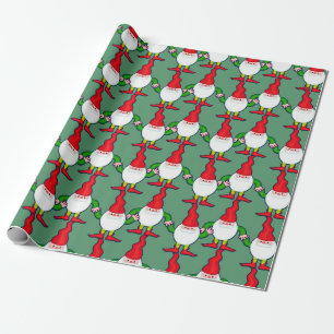 Funny gnomes wrapping paper