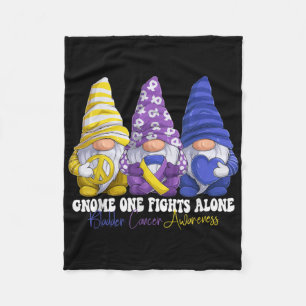 Funny Gnomies Bladder Cancer Awareness Month Purpl Fleece Blanket