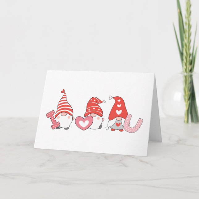 Funny Gnomies Valentine's Day Card (Front)