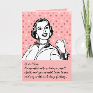 Funny "Go Play In The Traffic" Custom Mother's Day Card