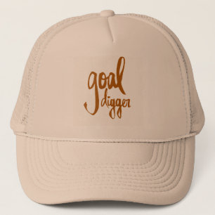 FUNNY GOAL DIGGER PLAY ON WORDS ATTITUDE MOTIVATIO TRUCKER HAT