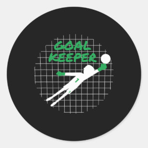 Funny Goalkeeper Gift Shirt Fear The Keeper Soccer Classic Round Sticker