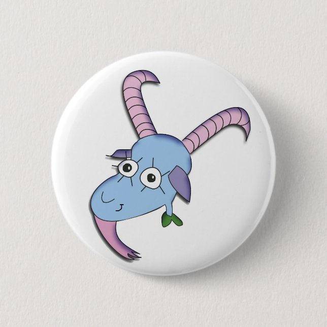 Funny Goat 2 Inch Round Button (Front)